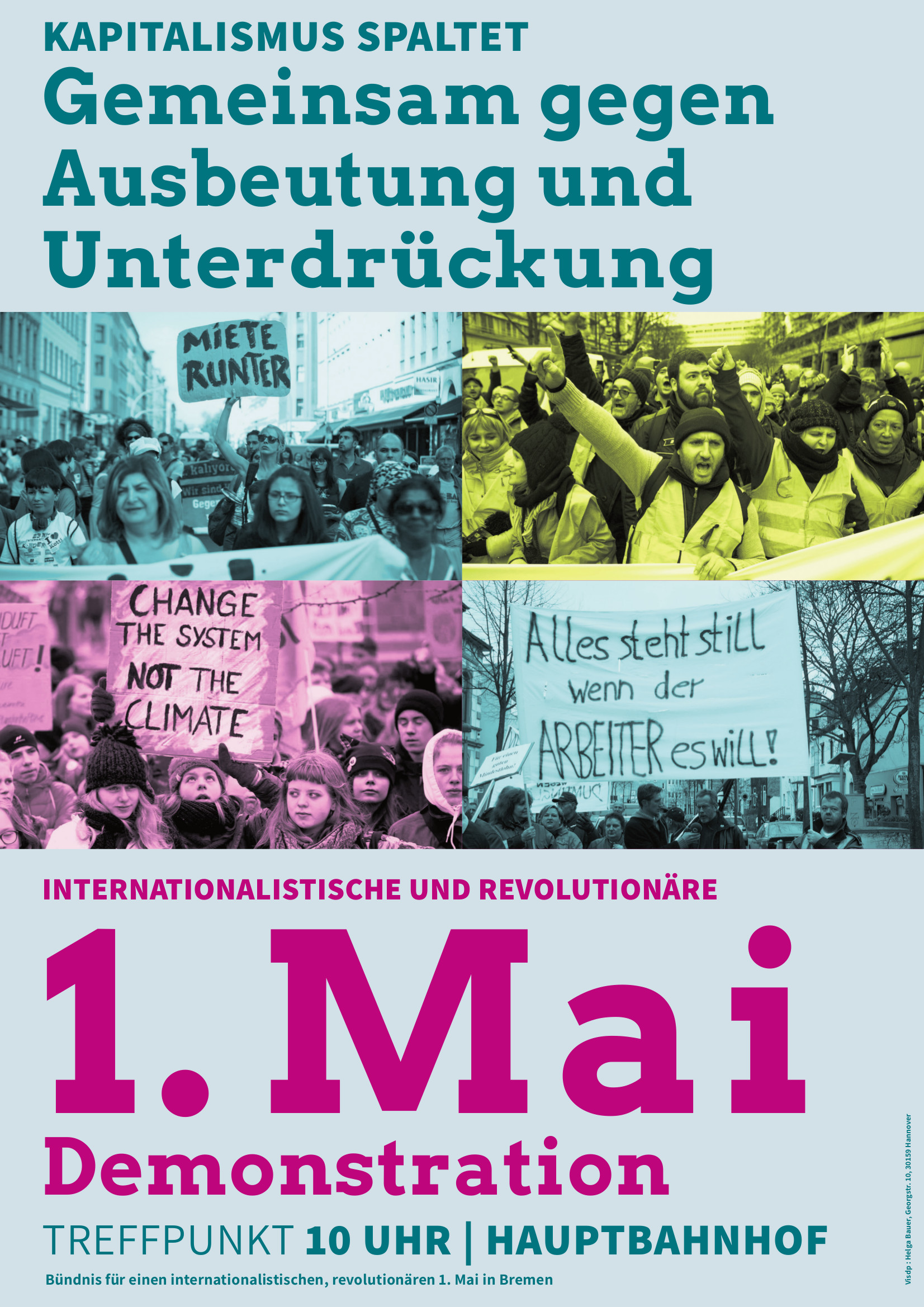 Revolutionäre, internationalistische 1. Mai Demonstration in Bremen