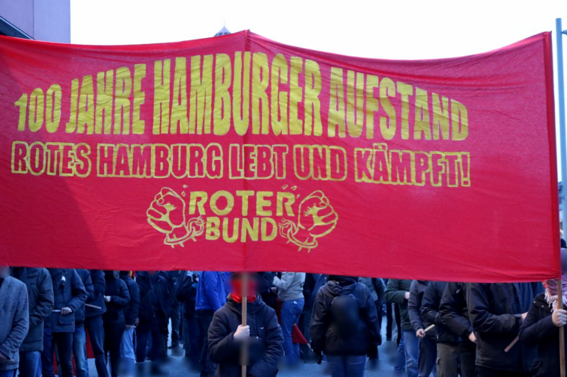 Würdevolle und kämpferische Demonstration zur Feier des 100. Jahrestages des Hamburger Aufstands