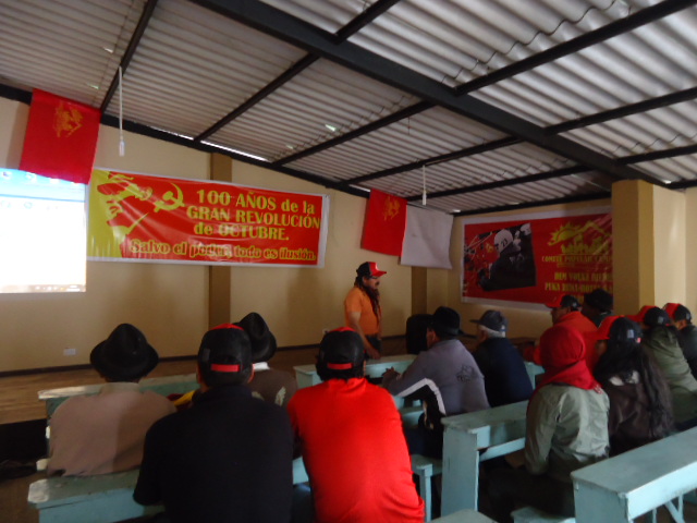 Celebration in Ecuador of the 100th anniversary of the October Revolution