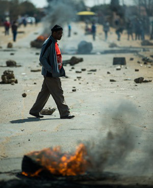 Südafrika | Johannisburg | Ausschreitungen bei Protesten