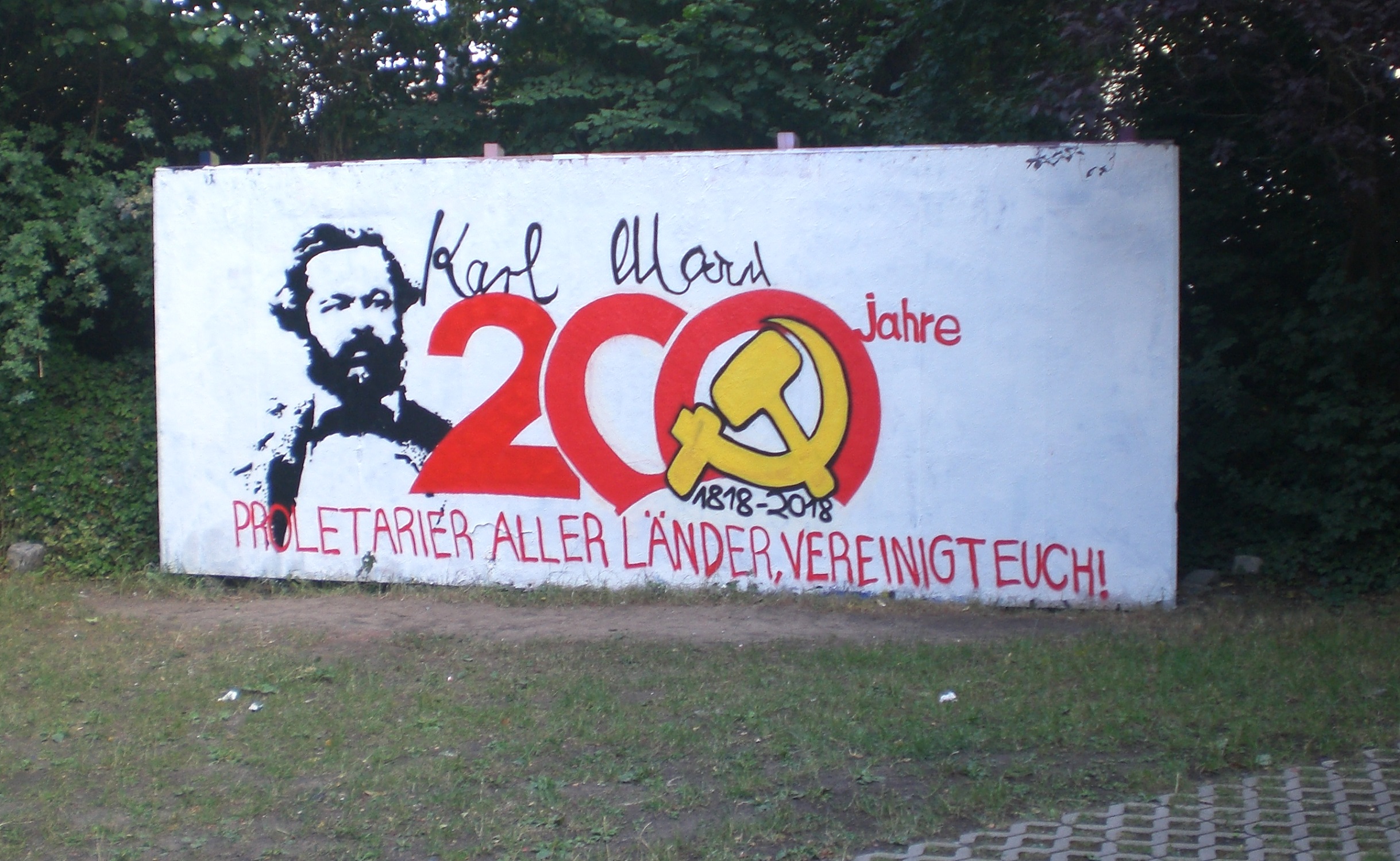 Wandbild für 200 Jahre Karl Marx