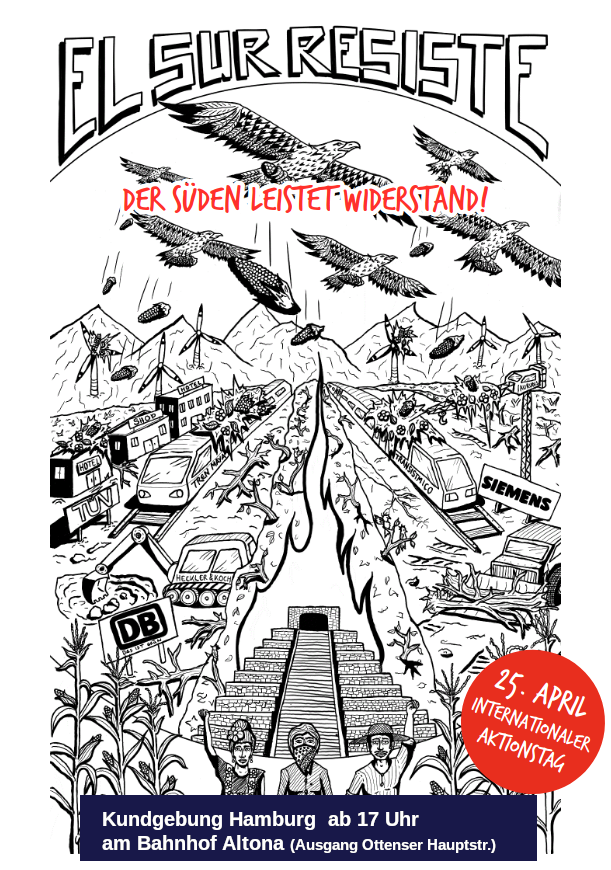 Kundgebung in Hamburg: Aufruf zum Aktionstag am 25. April gegen “Tren Maya” und den CIIT