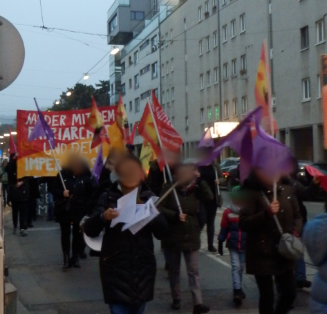 WIEN: Kämpferische Demonstration zum internationalen Tag gegen Gewalt an Frauen