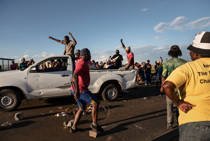 Südafrika | Mohlakeng | Proteste wegen fehlender Versorgung