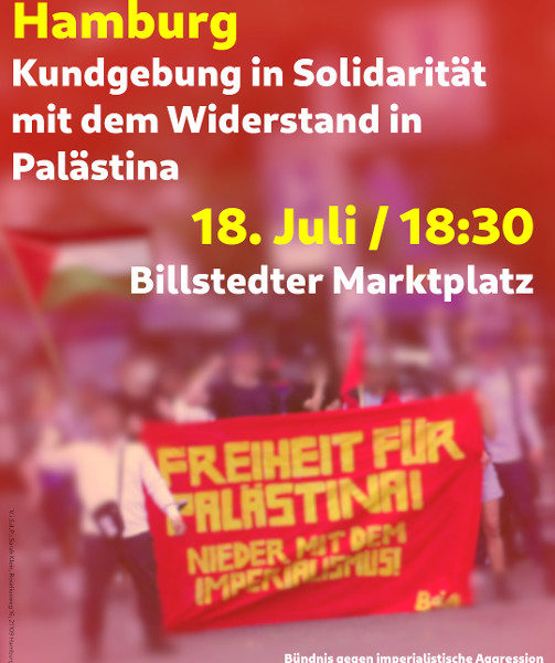 Hamburg: Kundgebung in Solidarität mit dem Widerstand Palästinas!