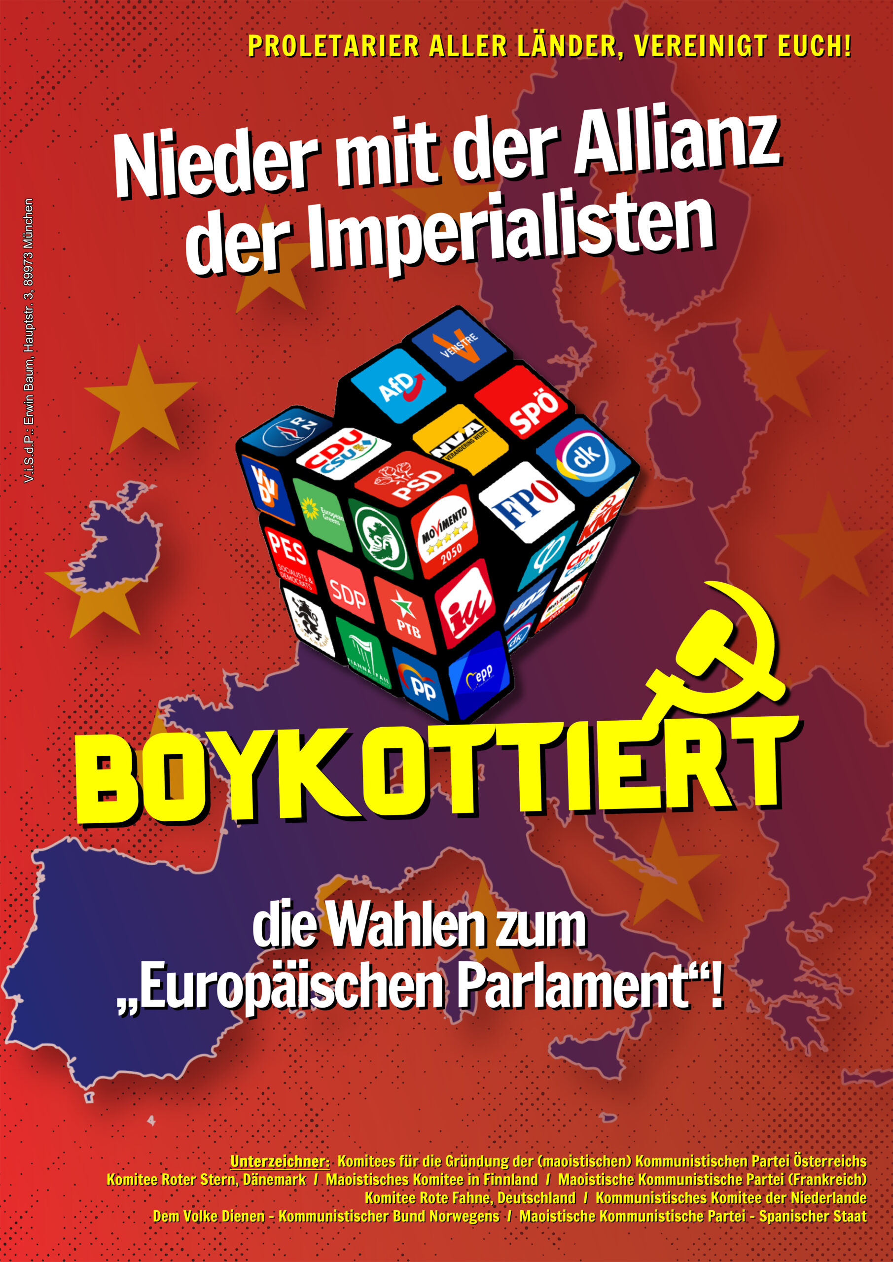 NIEDER MIT DER ALLIANZ DER IMPERIALISTEN! BOYKOTTIERT DIE WAHLEN ZUM „EUROPÄISCHEN PARLAMENT“!