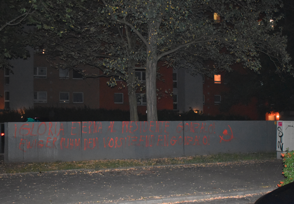 Berlin: Grafitti in honor of chairman Gonzalo