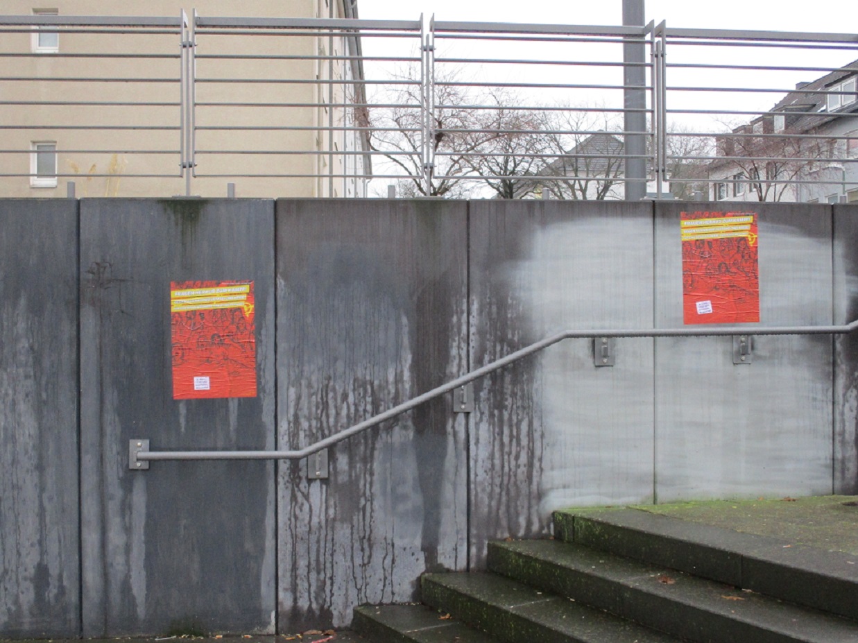 Eindrücke aus Essen: Propaganda zum 8. März aufgetaucht