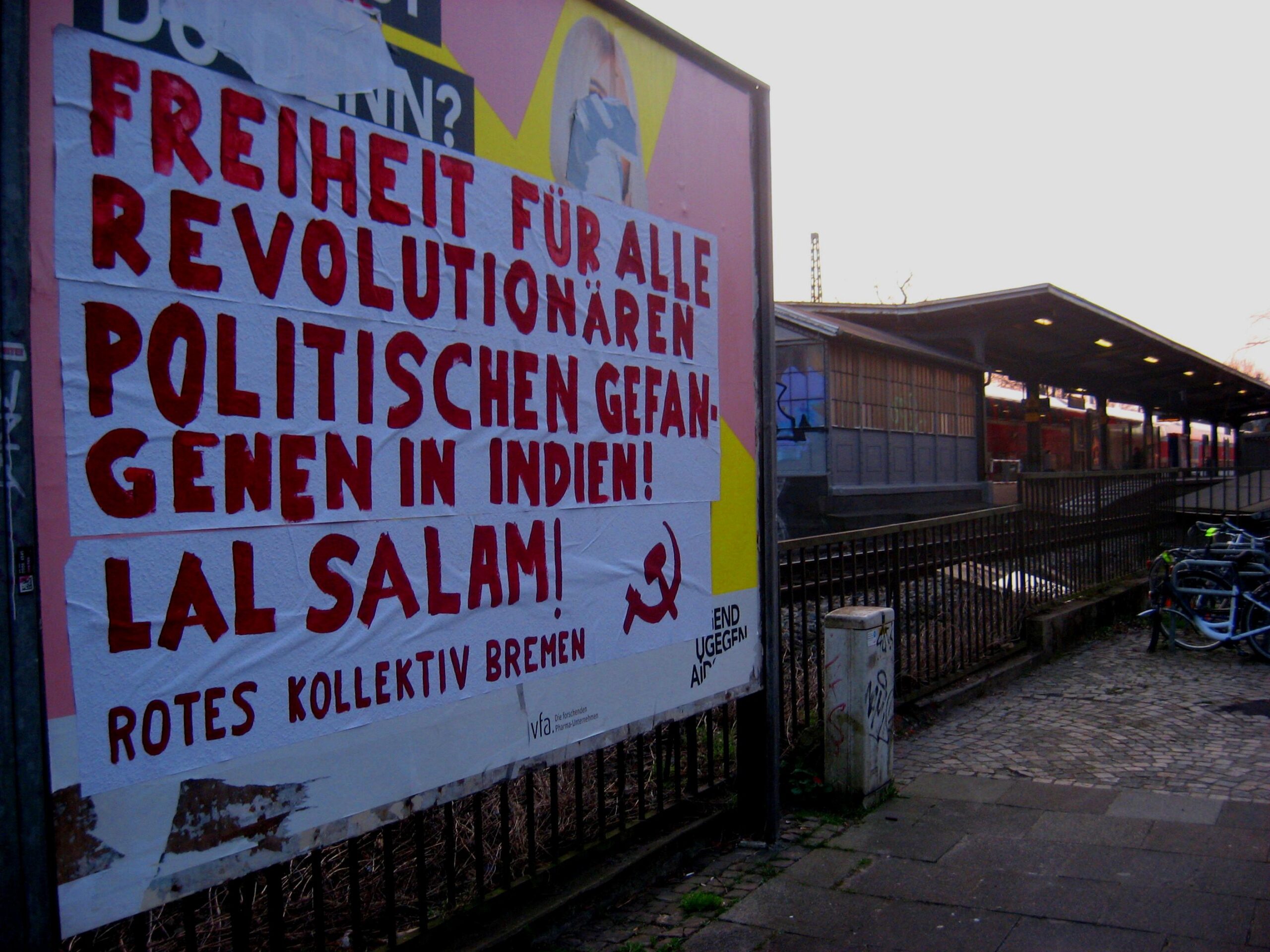 Bremen: Dazibao for the revolutionary political prisoners in India