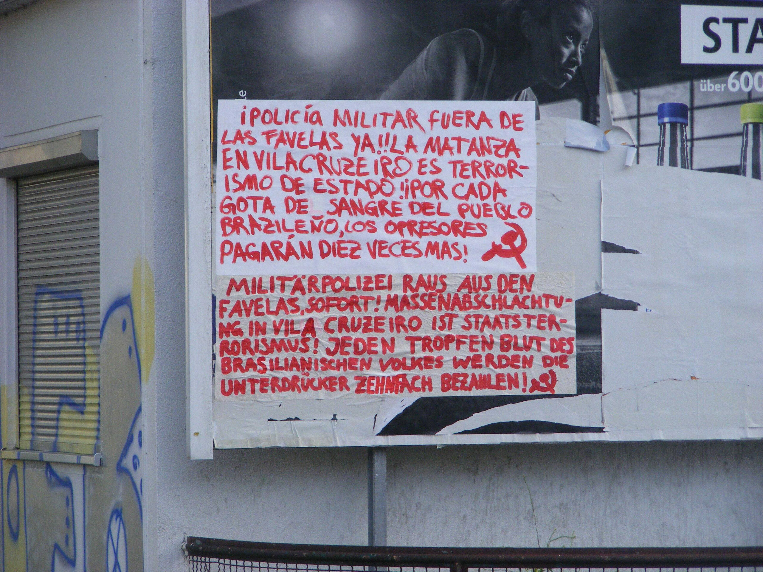 Bremen: Dazibaos gegen Staatsterrorismus in Favelas von Rio