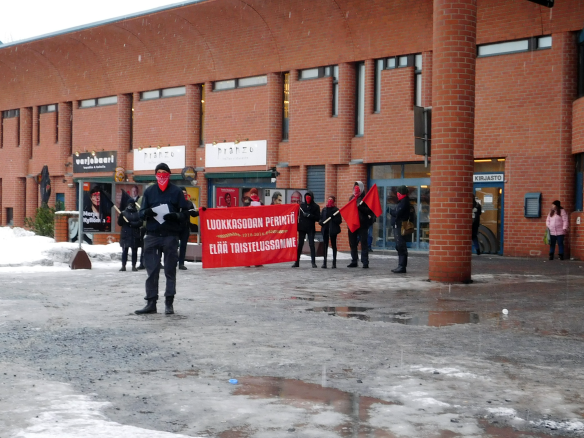 Lighting demonstration on anniversary of the workers’ revolution in Finland