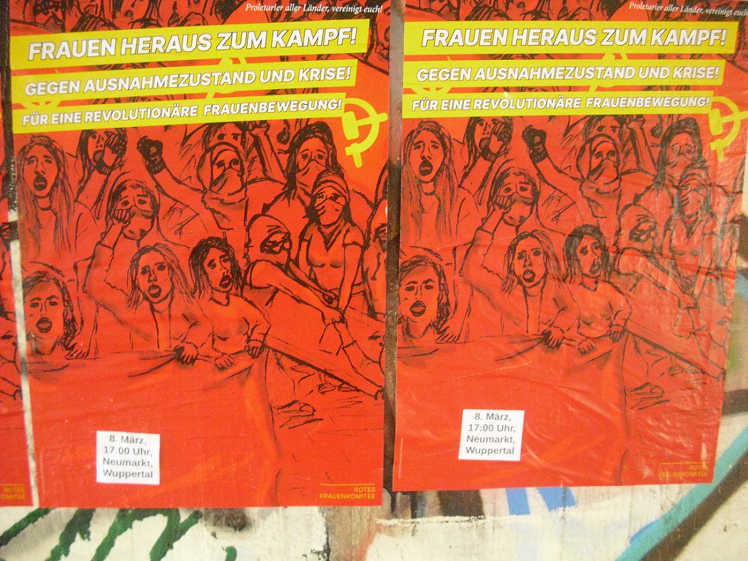 Eindrücke aus Bochum zur Mobilisierung für die 8. März-Kundgebung in Wuppertal