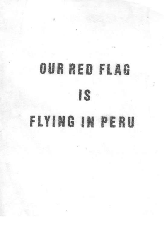 Booklet: Our Red Flag is Flying in Peru