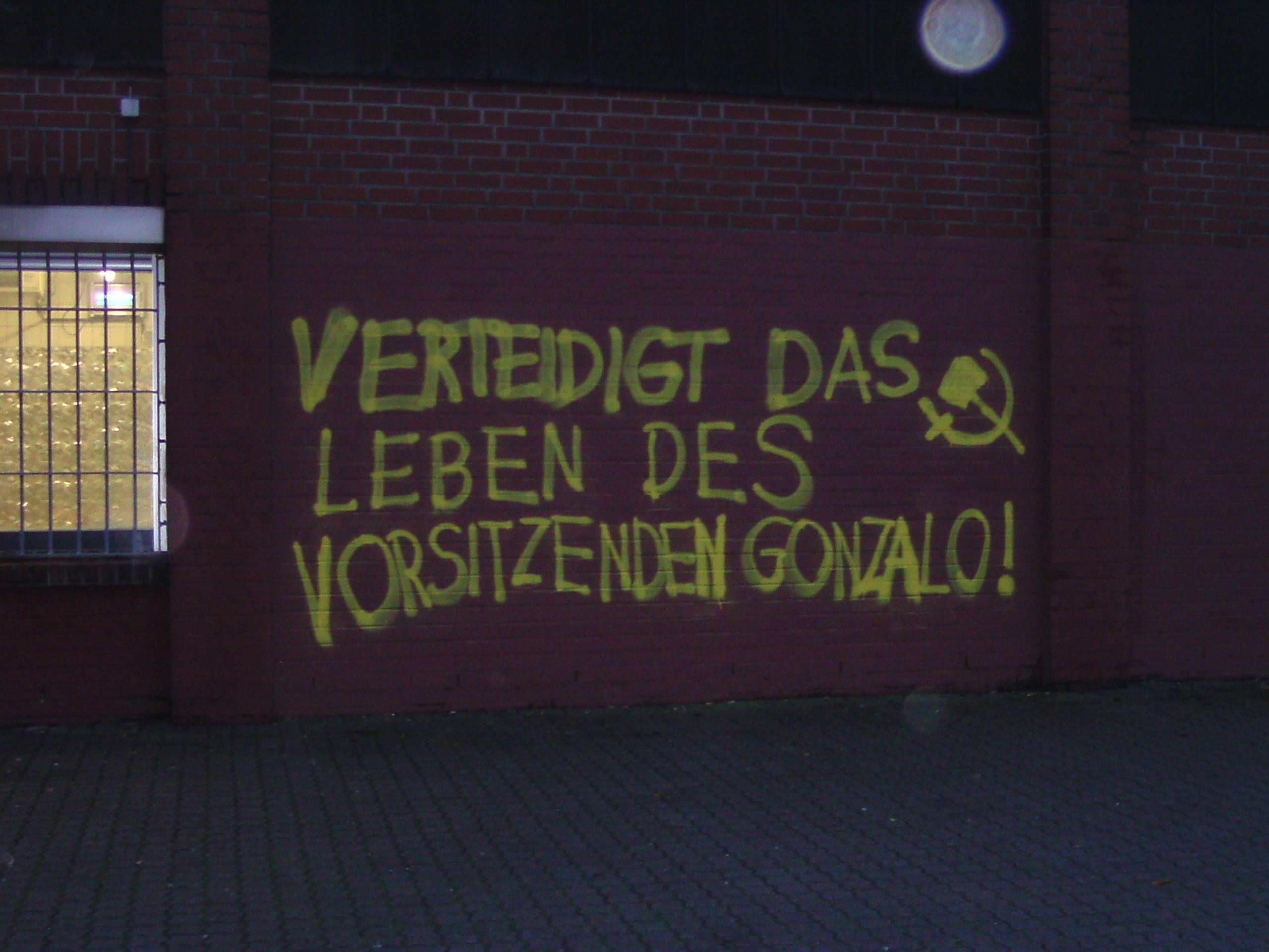 Hamburg: Graffiti for the day of birth of Chairman Gonzalo