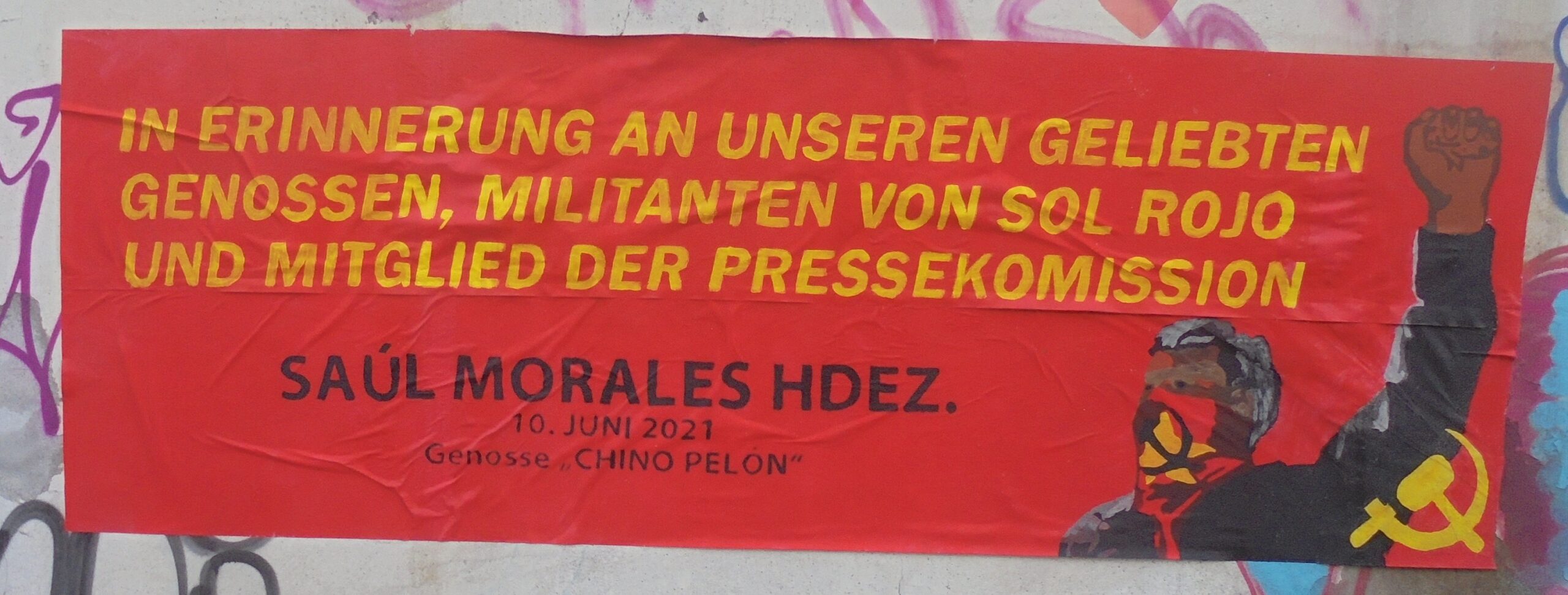 Essen: Gedenkaktion für Genossen Sául Morales Hernándes