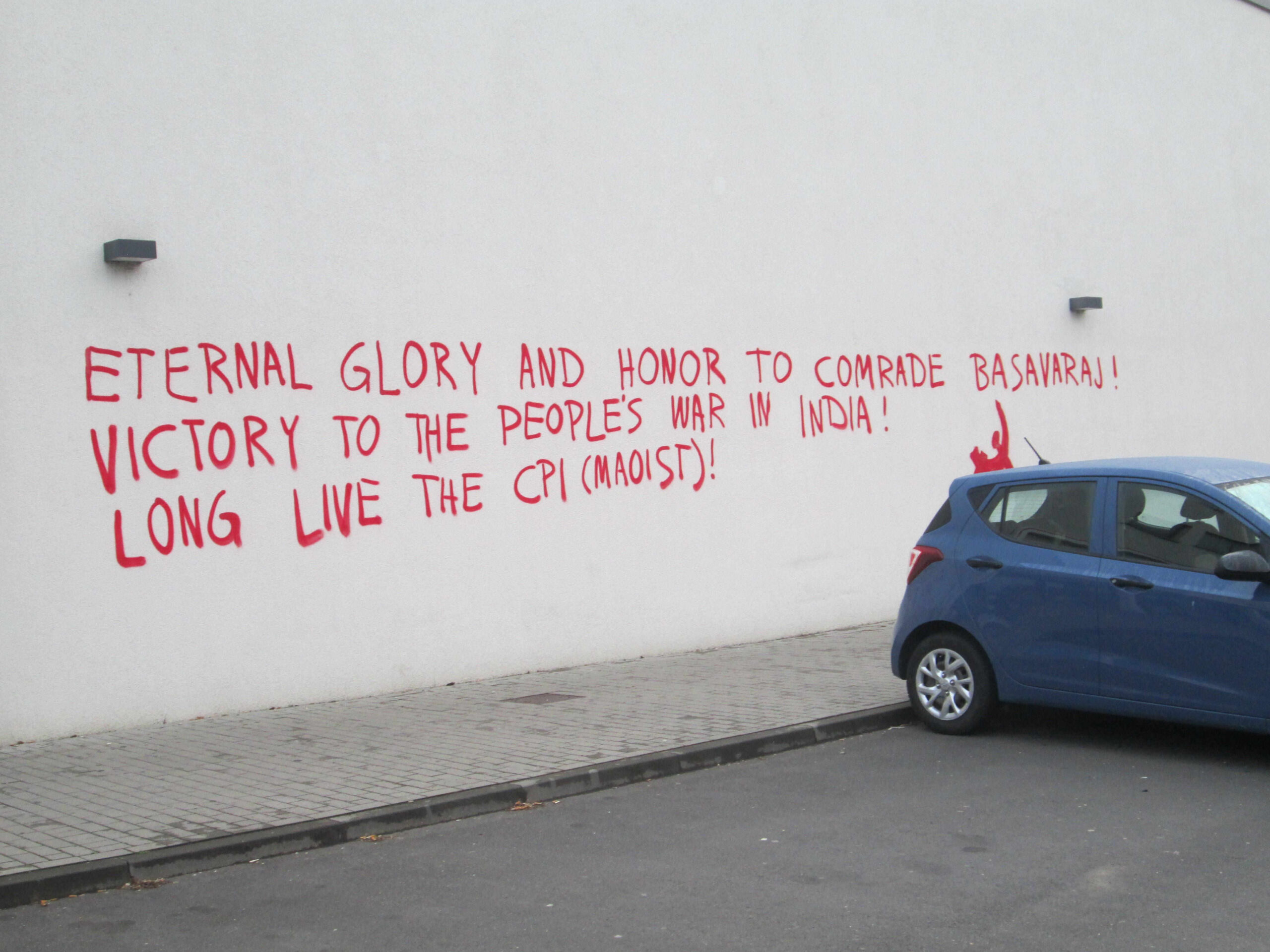 Leipzig: Malung zu Ehren des Genossen Basavaraj