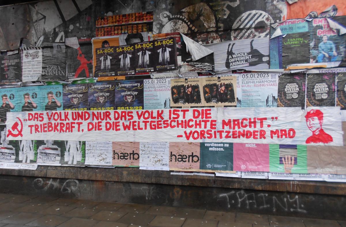 Hamburg: Dazibaos on the occasion of the 129th anniversary of the birth of Chairman Mao