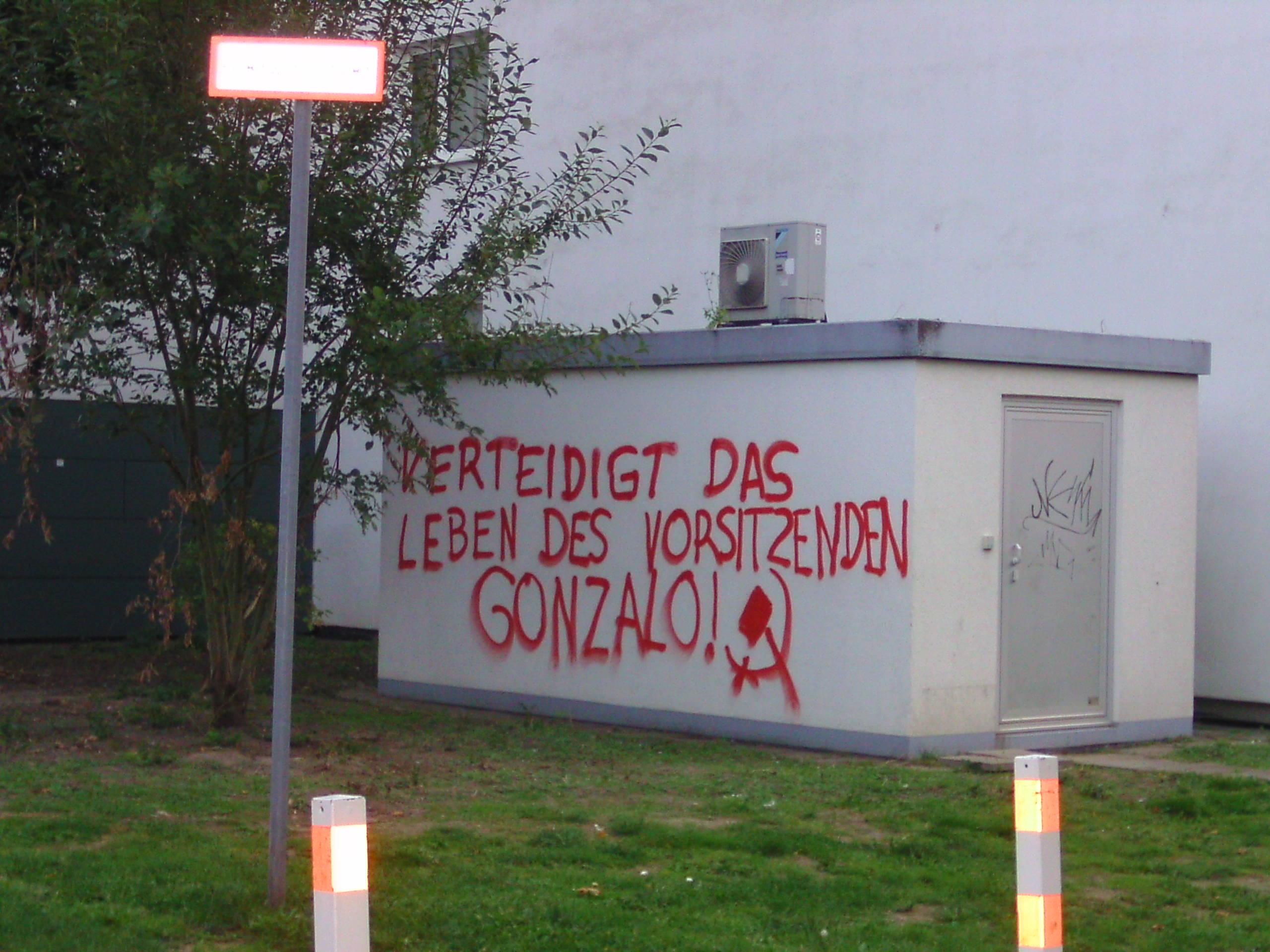 Hamburg: Malung zum 28. Jahrestag der Rede des Vorsitzenden Gonzalo