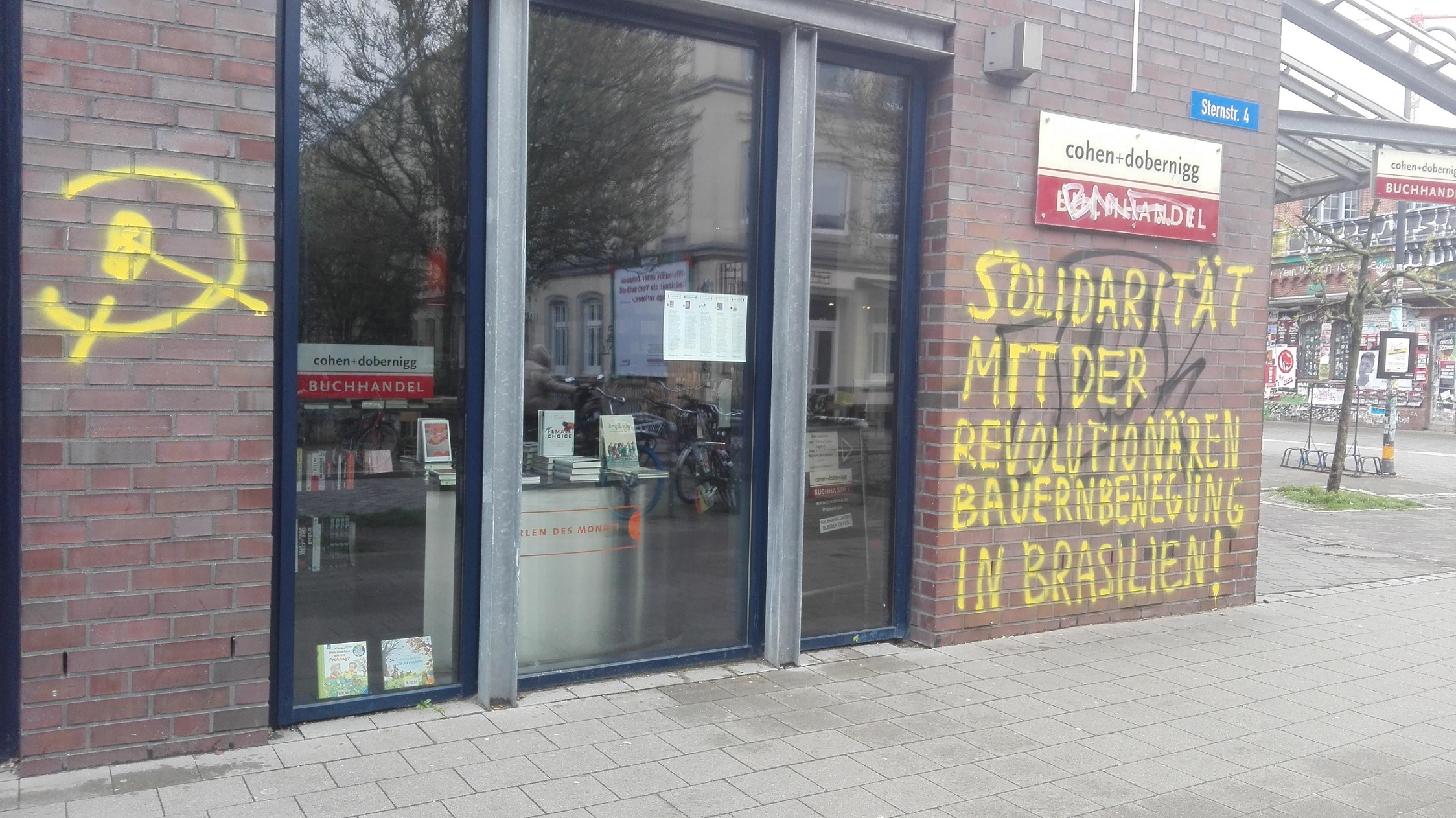 Hamburg: Malungen in Solidarität mit der revolutionären Bauernbewegung in Brasilien