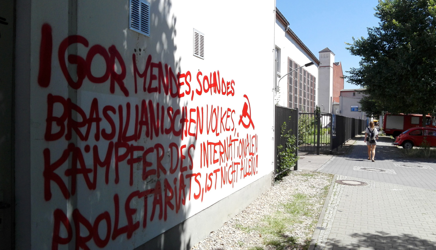 Solidaritätsaktion für Igor Mendes aus Berlin