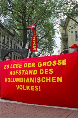 Hamburg: Manifestation in solidarity with the mass struggles in Colombia