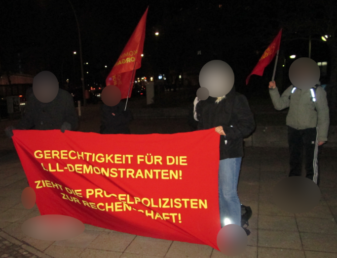Berlin: Kundgebung “Gerechtigkeit für die LLL-Demonstranten! Zieht die Prügelpolizei zur Rechenschaft!”