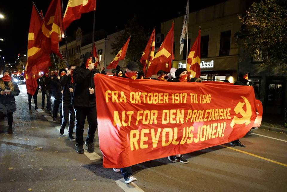 Manifestation for the October Revolution in Grønland in Oslo