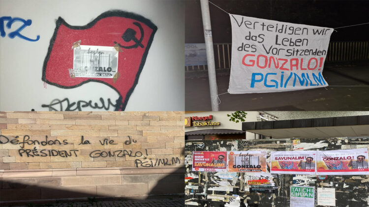 Partizan: Aktionen für den Vorsitzenden Gonzalo in Europa