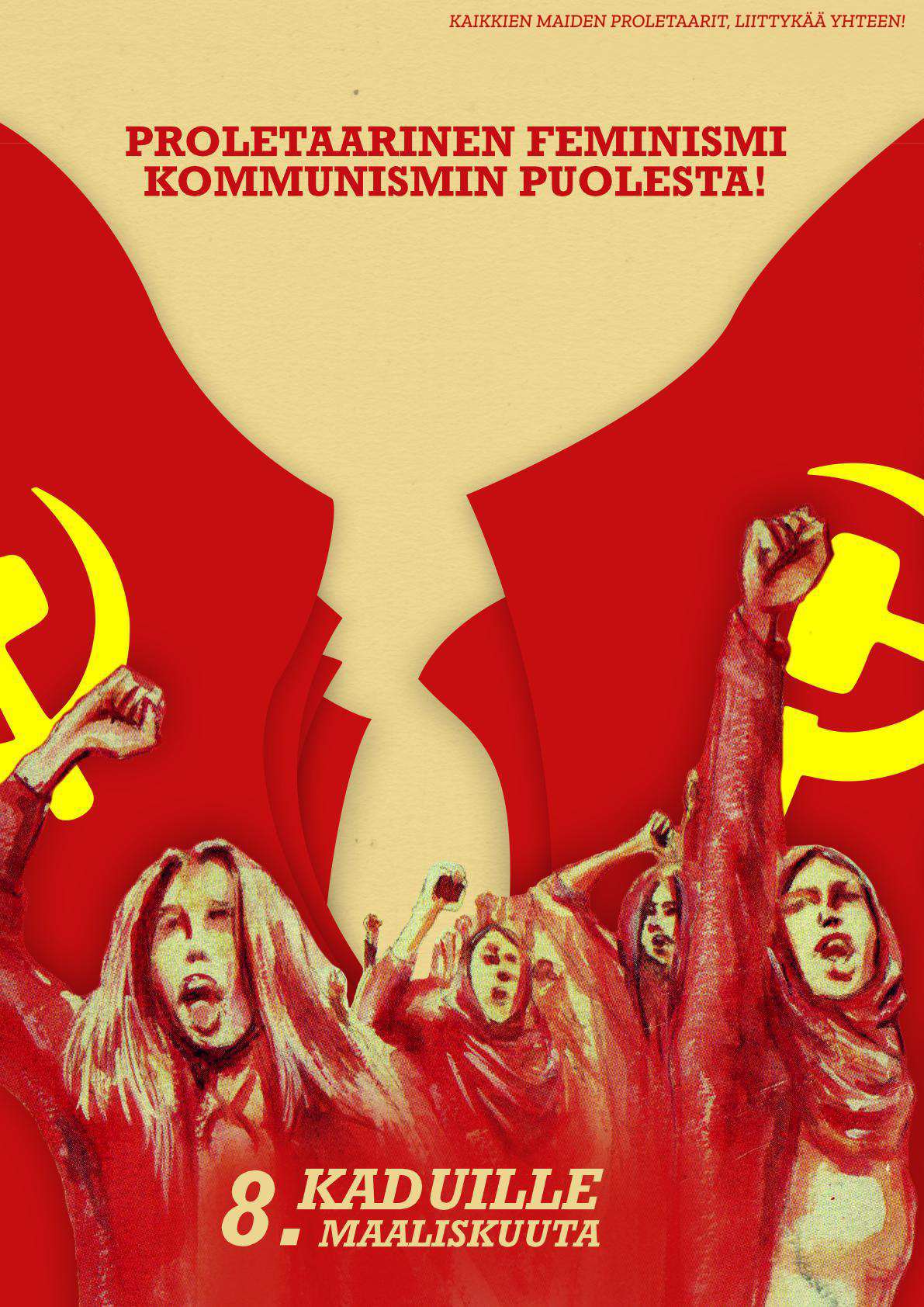 Poster for 8th of March in Finnish