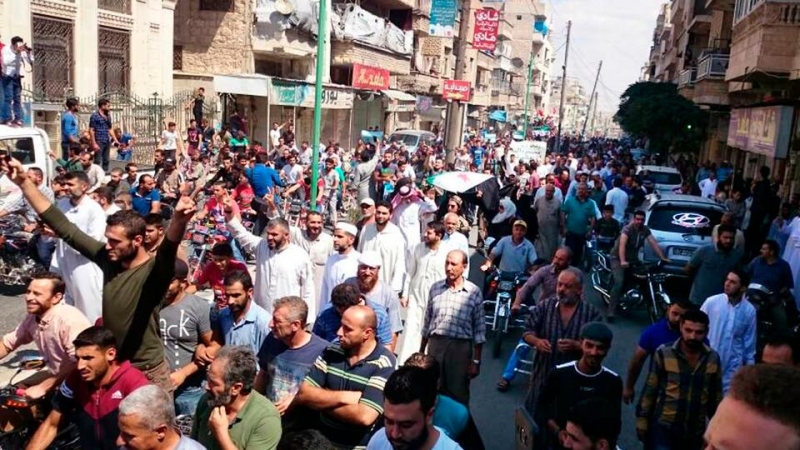 More than 20 thousand people protest against bombings in Syria