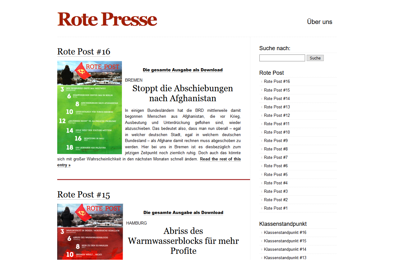 Rote Presse – Neue Webseite online