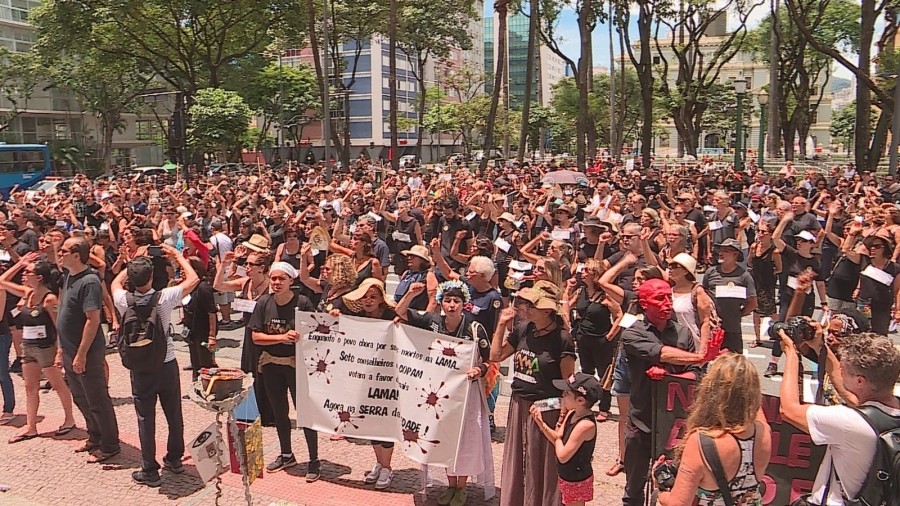 Demonstrationen in ganz Brasilien einen Monat nach dem Verbrechen von Vale in Brumadinho