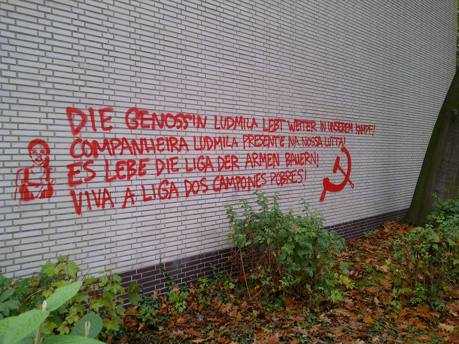 Aktion für Genossin Ludmila