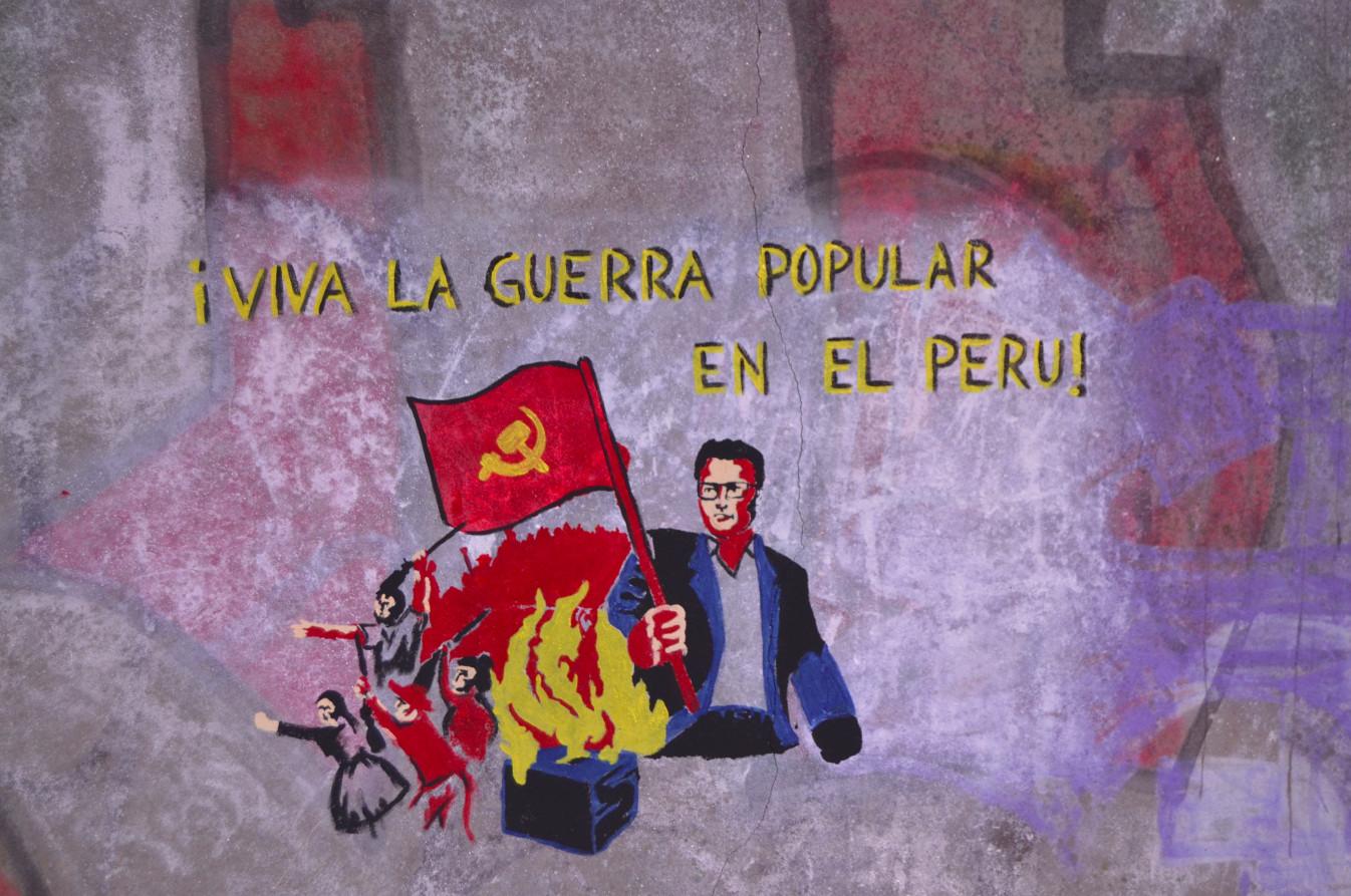 Bremen: Mural anlässlich des Jahrestages der Einleitung des Volkskriegs in Peru