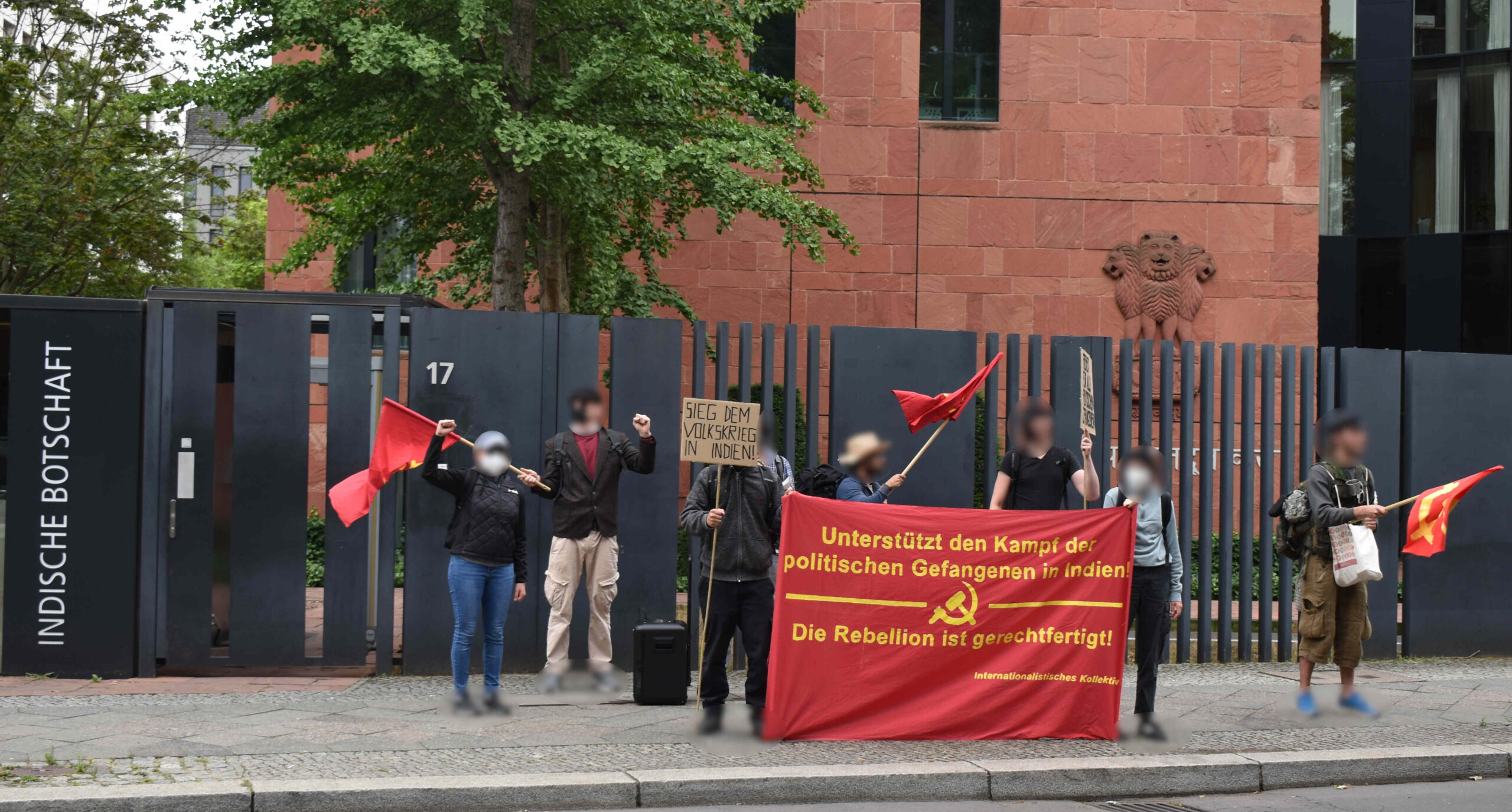 Berlin: Rally in front of the Indian Embassy as part of the international day of action
