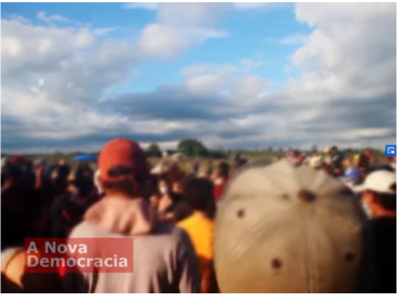 Video published of the struggle of the poor and landless peasants in Tiago dos Santos, Brazil