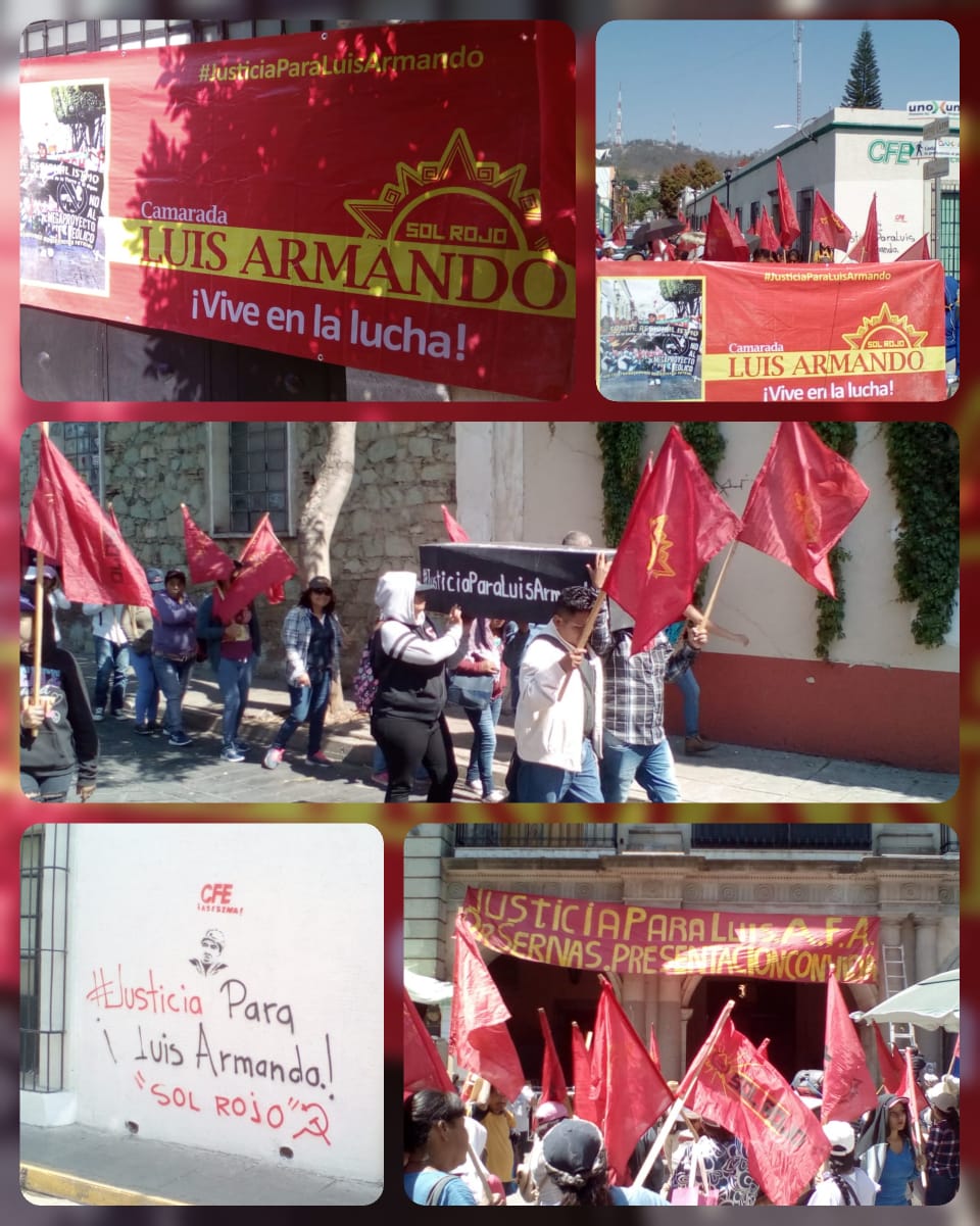 Mexico: Pictures of commoration in honor of comrade Luis