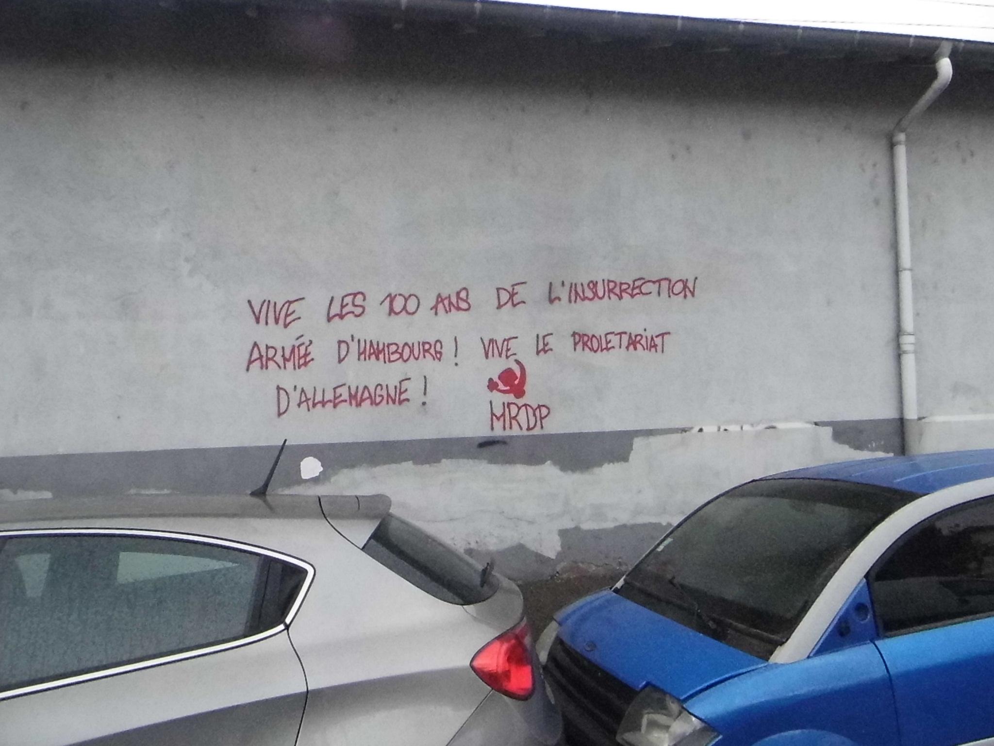 Frankreich: Aktionen zu 100 Jahre Hamburger Aufstand