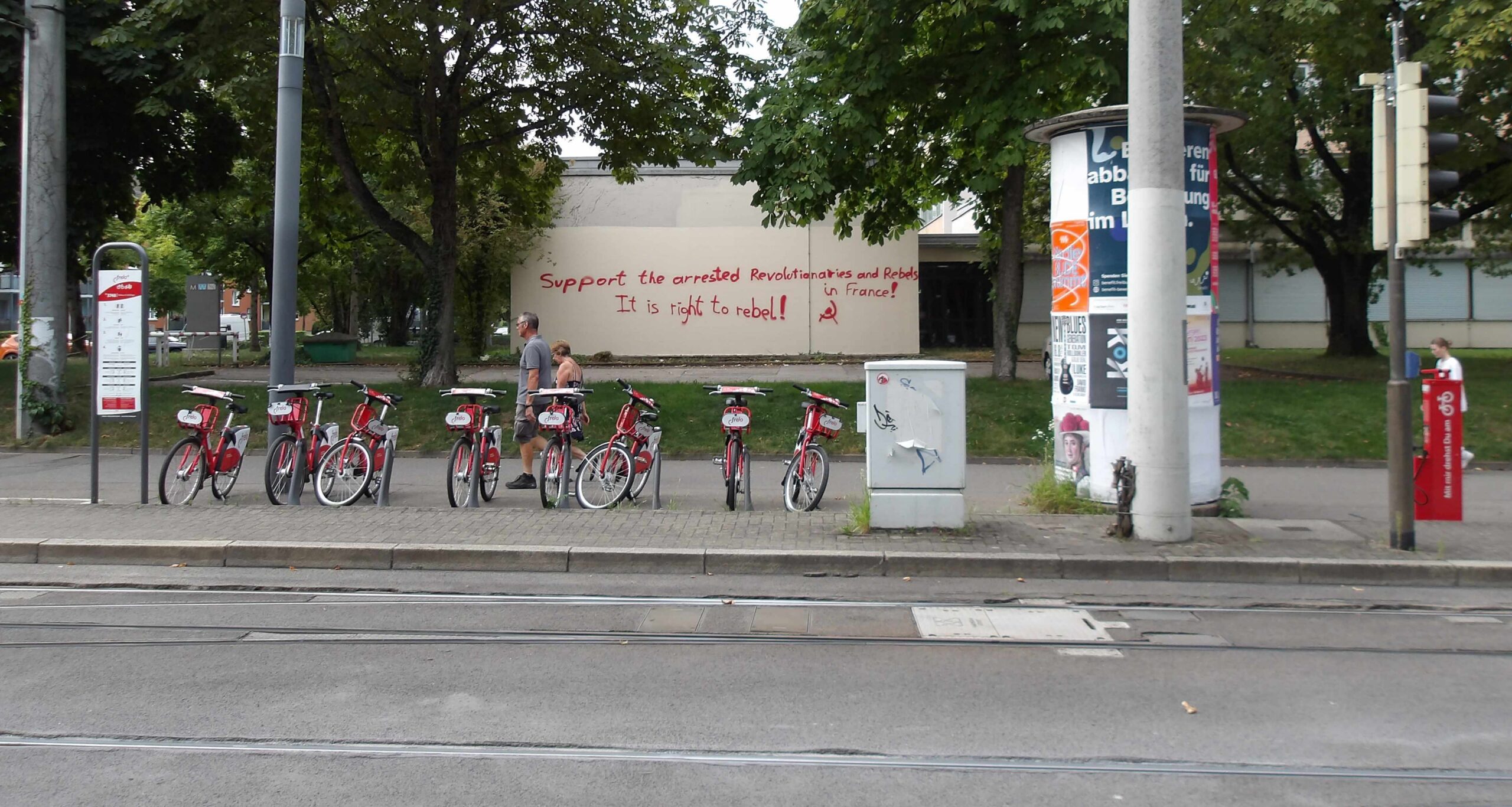 Freiburg; Action for the struggles in france