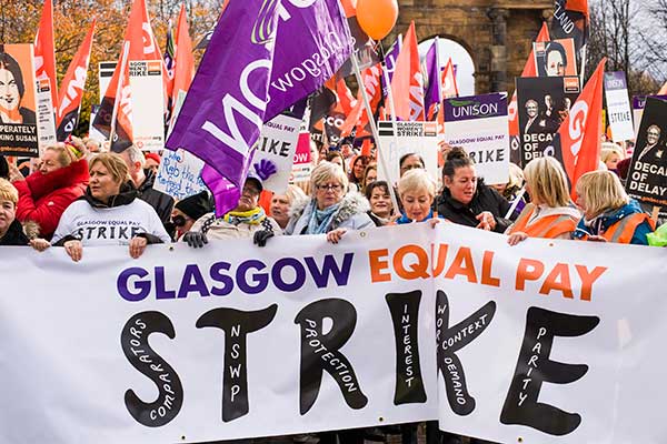 Schottland: Große Solidarität mit dem Streik der Frauen für gleichen Lohn