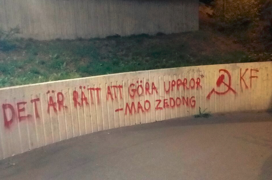 Actions denouncing the bourgeois class character of Swedish state