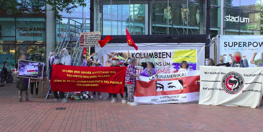 Hamburg: Manifestation for the uprising in Colombia