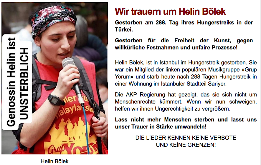 Zum Tode Helin Böleks