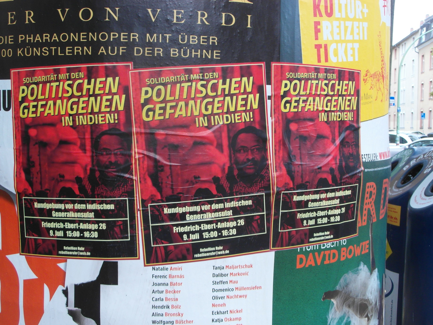 Aktionen vor dem 9. Juli in Frankfurt und Freiburg