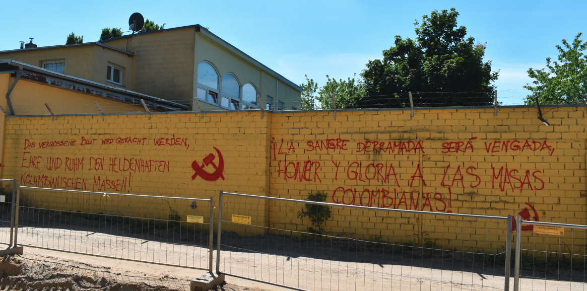 Berlin: Malungen in Solidarität mit dem Volksaufstand in Kolumbien