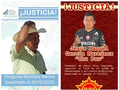 Mexico: Assassinations of two Comrades