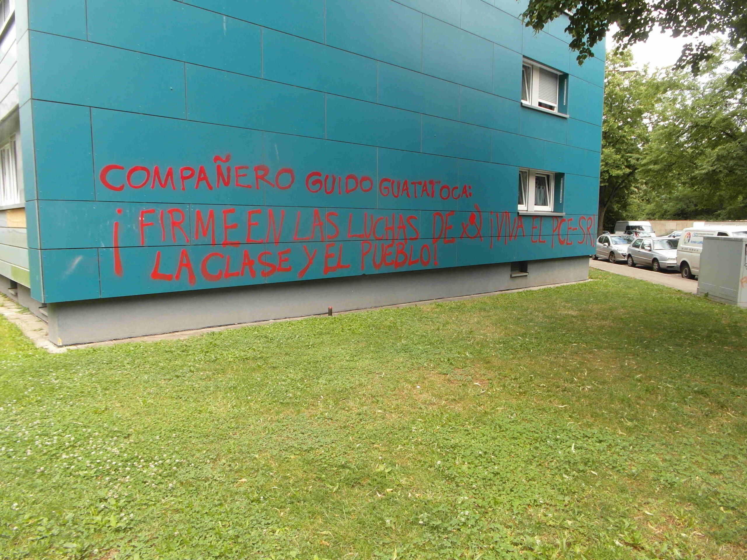 Freiburg: Graffiti in solidarity with the struggle of the people of Ecuador