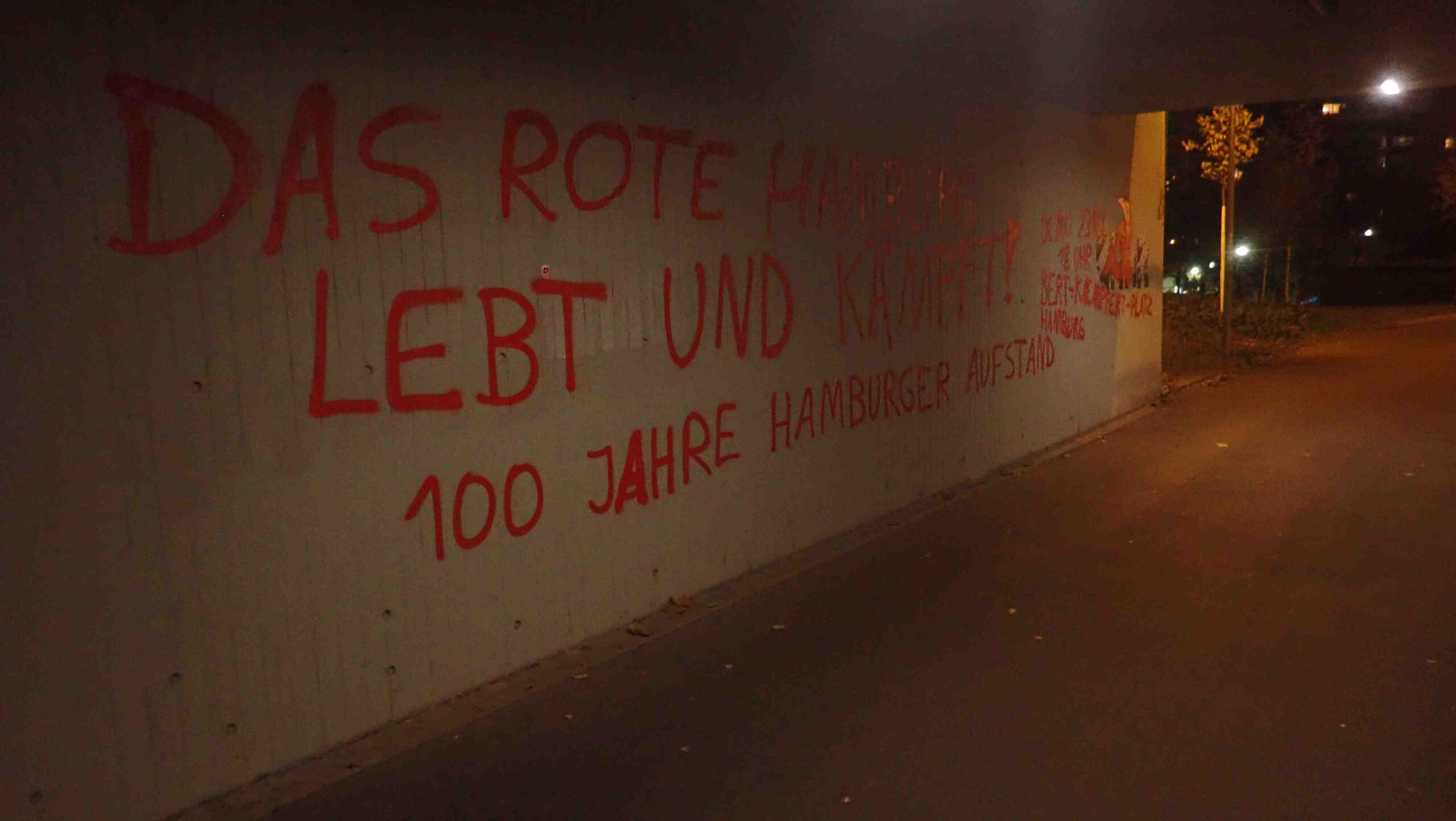 Freiburg: Malung anlässlich des Jahrestags des Hamburger Aufstands