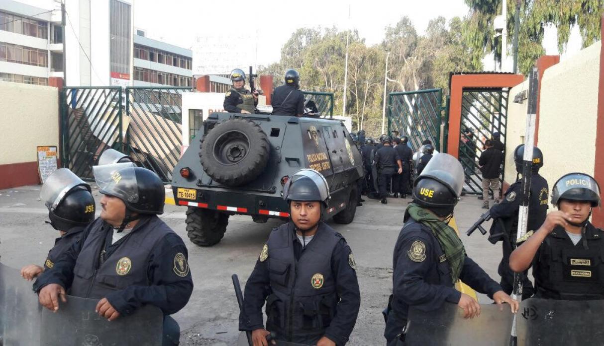 Struggles on San Marcos University in Lima.