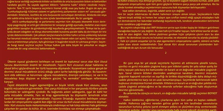 Central Committee of the TKP/ML calls for an election boycott